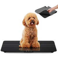 Balance vétérinaire numérique professionnelle J&R 100 kg, grande balance pour chien, affichage LED, plateforme en verre trempé pour clinique vétérinaire