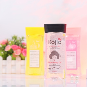 Perawatan Kulit Wajah Korea Label Pribadi Kojic Pure Collagen Glow Body <span class=keywords><strong>Oil</strong></span> & Serum Vitamin C Minyak Esensial Murni untuk Wanita - Product Image 3