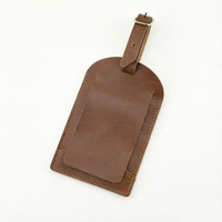 Étiquette de bagage personnalisée en cuir PU, étiquette de nom de voyage personnalisée, étiquette de valise avec logo pour cadeau promotionnel d'entreprise