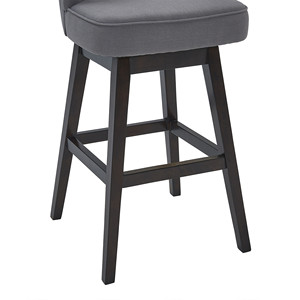 เก้าอี้สตูลบาร์สูงแบบหมุนได้สูง26 ", เก้าอี้สตูลบาร์สีเทาและเอสเพรสโซ - Product Image 6