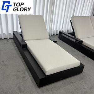 Ghế tắm nắng bằng mây nhựa ngoài trời hiện đại, tùy chỉnh theo yêu cầu, dùng được mọi thời tiết, dành cho khu nghỉ dưỡng, ghế dài bằng nhôm - Product Image 3