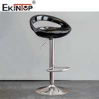 Chaises de bar Ekintop, comptoir, tabourets de bar modernes, hauteur comptoir, cadre en acier inoxydable, cuir synthétique classique, tabouret de bar nordique