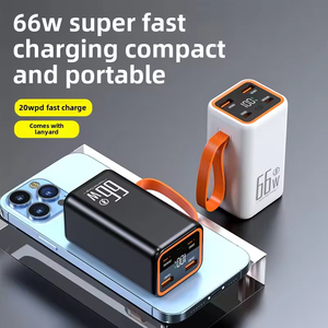 Banco de Energía de Alta Calidad de 20000 mAh, 5 Salidas, Carga Rápida de 66 W, Luz LED Universal, Interfaz de Entrada Micro USB de PVC Portátil - Product Image 6