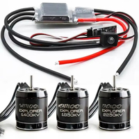 Combo de Motor sin Escobillas AM32 80A ESC 2-8S para Vehículos RC 1/10, Sistema de Potencia sin Sensor para Axial SCX10 Traxxas TRX-4 TRX-6