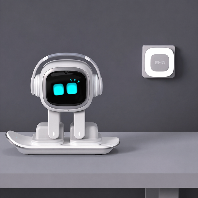 Emo Robot Pet AI Voice Recognition Communication Smart Living AI Desktop Companion Children's Birthday Christmas Gift
