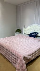 Couverture lisse de <span class=keywords><strong>lapin</strong></span> en fausse fourrure super douce Couvertures de vison à bon prix - Product Image 4