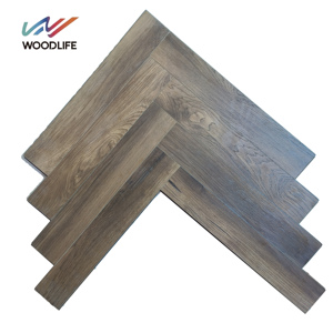 Plancher en stratifié à noyau noir <span class=keywords><strong>super</strong></span> imperméable Conception à chevrons Plancher en bois à verrouillage par clic Class33 8mm 12mm Panneau de stratifié - Product Image 2