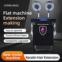 Kit de fabrication d'extensions capillaires à plaques plates en kératine avec bâton de colle et tableau magnétique pour usage domestique