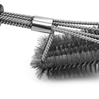 Brosse de nettoyage multifonction en acier inoxydable pour barbecue, grattoir robuste pour grille, grille, outils de barbecue, brosse de nettoyage résistante à la chaleur