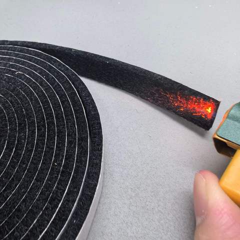 BBQ Gasket Eco-Friendly Plain Black Grill Tape High Temperature Resistant Sealing Strip Self-adhesive Felt Strip