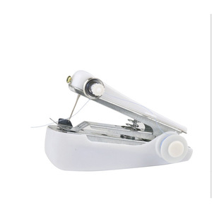 Mini Manual <b>Sewing</b> <b>Machine</b> Portable Pocket Sized For Home Use Plastic Body With Red Thread Spool - Product Image 3