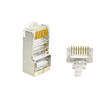 Connecteur RJ45 8P8C Prise modulaire Passage FTP à travers le connecteur Ethernet Cat5 RJ45