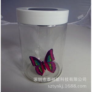 Cilindro Decorativo con Diseño de Mariposa y Botella, Impresión Serigráfica, Funciona con Energía Solar, 110*166MM, Globo Decorativo para Niños de 8 a 13 Años - Product Image 3