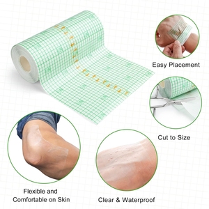 Rouleau de film transparent en PU pour soins post-tatouage, 4 po x 12 yds, imperméable et respirant, <span class=keywords><strong>bandage</strong></span> seconde peau pour la cicatrisation des nouvelles tatouures et le soin des cicatrices - Product Image 5