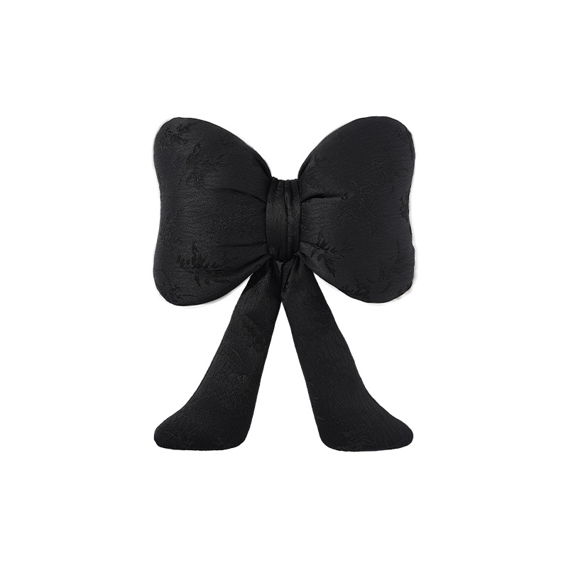 Appui-tête en ruban jacquard satiné noir
