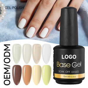 Esmalte de Gel UV 2 en 1 de Marca Privada OEM, 15 ml, 8 Colores, Sin HEMA, Base de Gel de Goma, Base de Agua, con Logotipo Personalizado para Salón - Product Image 1