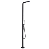 Ensemble de douche au sol en acier inoxydable brossé 316, robinet vertical de salle de bain, douche pluie douce avec fonction pause, eau chaude et froide, garantie 3 ans - Vente Flash