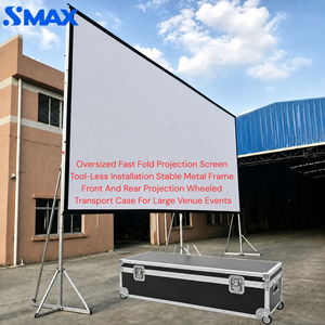 Écran de projection pliable rapide pour extérieur de 250 pouces, format large 16:9, portable, pour festivals, célébrations, conférences et événements - Product Image 2