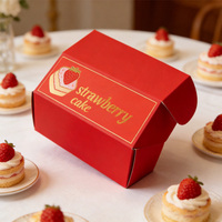 Boîte d'emballage pour biscuits vertes imprimées sur mesure, emballage en carton alimentaire pour tarte, boîte à emporter écologique