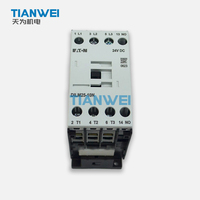 Contacteur à bobine CC EATON DILM25-10N(DC24V) 3P 25A 1NO avec contact auxiliaire, bornes à clipser, contrôle moteur 11kW, démarreur sur rail DIN DC24V