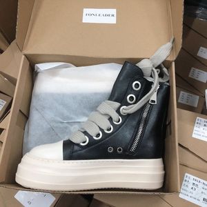 Dropshipping Calzado Casual para Exteriores Sepatu con Cordones Anchos 2025 Botas de Cuero Zapatillas de Plataforma para Mujer - Product Image 6