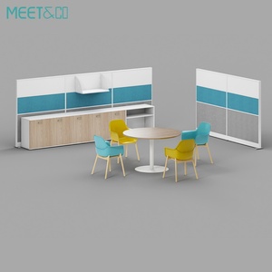 Modern Convertible <b>Extendable</b> 2-6 Seat Modular Wooden <b>Desk</b> MDF Office Furniture Drawer Partition Cubicle Table Home Staff - Product Image 5