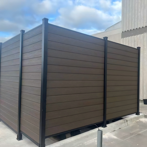 Clôture <span class=keywords><strong>en</strong></span> composite <span class=keywords><strong>bois</strong></span>-plastique (WPC) imperméable, anti-UV, pour l'extérieur, type <span class=keywords><strong>nature</strong></span>, panneau de clôture WPC, ensemble de revêtement - Product Image 5