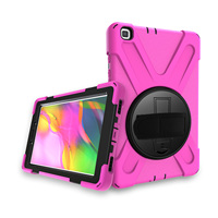 Casing rotasi 360, penutup tiga lapisan tugas berat, casing Tablet silikon perlindungan kasar untuk Samsung Tab a T387
