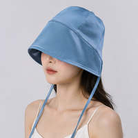 Chapeau Bob en Soie Premium, Réversible en Satin avec Cordon de Serrage, Chapeau de Voyage Léger pour Femme, Soin des Cheveux, 100% Coton