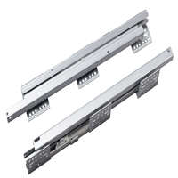Système de glissières de tiroir à double paroi mince à fermeture douce pour meubles de cuisine, salle de bain, chambre, hôtel et hôpital, capacité 40 kg
