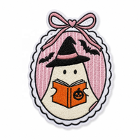 Patch brodé mignon d'Halloween, motif fantôme, citrouille, sorcière, applique en tissu pour vêtements d'enfants, vestes, sweats à capuche, chapeaux, sacs, DIY