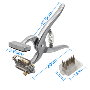 Fournitures vétérinaires pour tatouage et pénétration cutanée des porcs, pinces de tatouage auriculaire pour petits animaux avec chiffres et lettres - Product Image 2