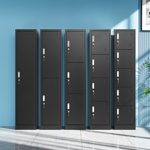 Chất Lượng Cao Dày Thép Màu Đen Duy Nhất Cửa <span class=keywords><strong>Locker</strong></span> Nhân Viên Ký Túc Xá Phòng Tắm Lưu Trữ <span class=keywords><strong>Locker</strong></span> Tủ Với Khóa Tủ Khóa Đơn Giản - Product Image 1