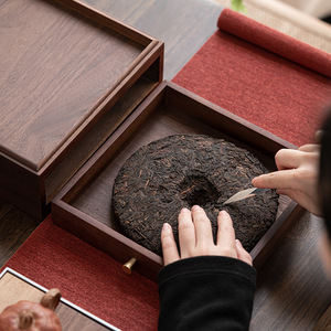 Walnut Wood Pu'er Tea Cake <b>Box</b> Rectangular Multi Layer <b>Drawer</b> <b>Storage</b> <b>Box</b> For Tea Ceremony Accessories - Product Image 4
