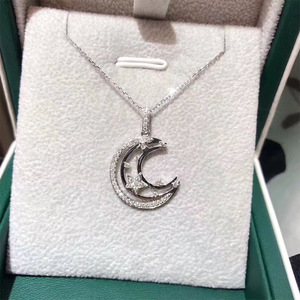 Collana con Ciondolo Luna e Stella per Donne, Stile Giapponese e Coreano, Catena per Clavicola, Gioielli alla Moda - Product Image 3