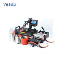 Harga Produsen CE Kualitas Tinggi Combo 8 In 1 Gaya Modern Mesin Press Panas untuk Grosir Mulit-function mug