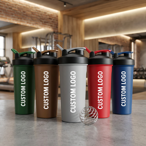 Borraccia Shaker Personalizzata 600ml 400ml per Palestra, Senza BPA, Bottiglia Sportiva per Acqua e Proteine, Antigoccia in Materiale PP, Tazza Miscelatrice - Product Image 1