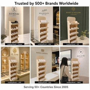 Exhibidor de Madera de 5 Niveles Personalizado para Joyería, Estante de Madera para <span class=keywords><strong>Piso</strong></span>, Fácil de Montar, Exhibición para Punto de <span class=keywords><strong>Venta</strong></span>, Certificado FSC - Product Image 6