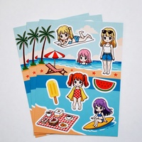 Autocollants décoratifs en vinyle brillant UV imprimés de dessins animés, forme personnalisée, autocollants décoratifs pour cadeaux et décorations de fête pour enfants
