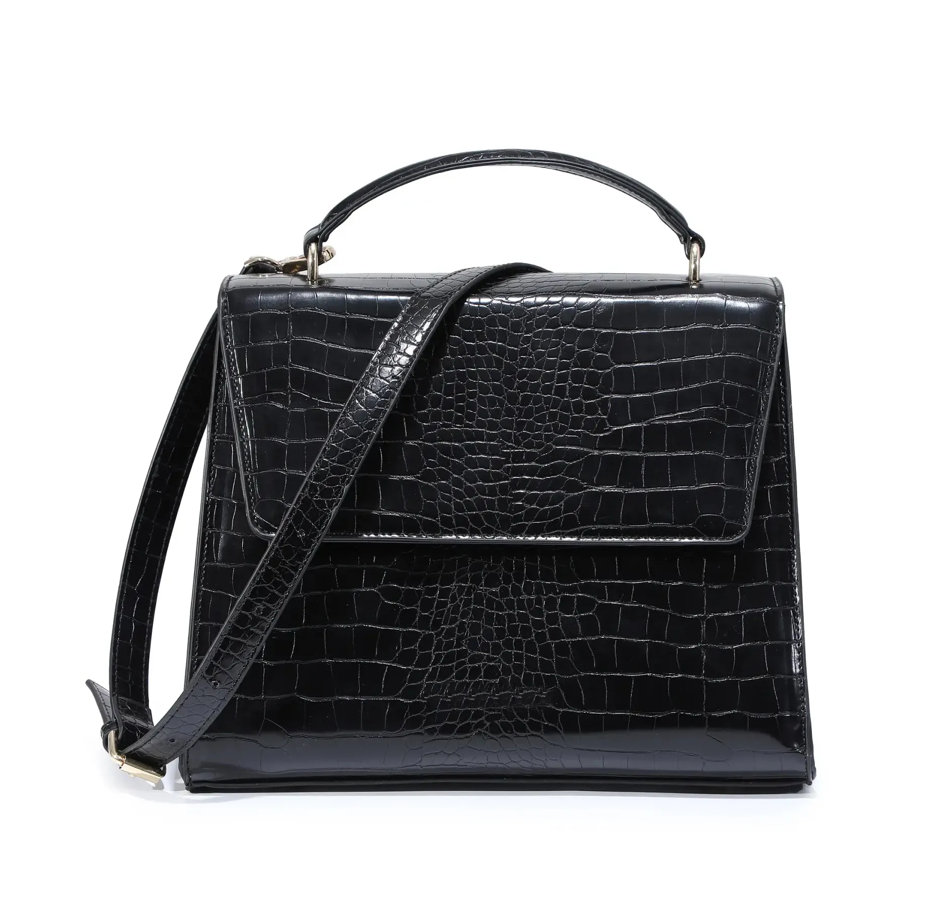 Guangzhou crossbody bag vegan leather insulated cooler lunch bag crocodile embossed color ladies handbag for for women luxury