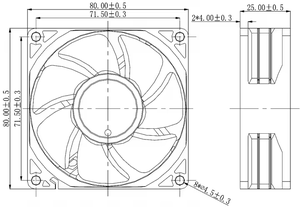 Ventilateur <span class=keywords><strong>de</strong></span> refroidissement axial sans brosse Red Wind DC 12V avec manchon roulement à billes lame en plastique OEM <span class=keywords><strong>Source</strong></span> d'alimentation électrique personnalisable - Product Image 4