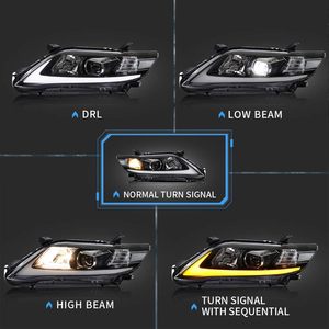 ไฟหน้าโปรเจคเตอร์ LED ของ vland ใช้ได้กับฐาน<span class=keywords><strong>2010</strong></span> 2011 <span class=keywords><strong>Camry</strong></span>, Le, SE และ Xle (เวอร์ชั่นสหรัฐ) W/Sequential - Product Image 2