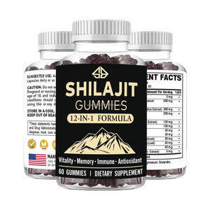 Gomitas de Shilajit de Marca Privada, Aumentan la Vitalidad Masculina, Rendimiento Óptimo, Resistencia, Certificado GMP, 60 Unidades, Sin Gluten, 24 Meses - Product Image 1
