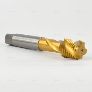 Taraud à spirale haute précision avec revêtement en titane pour la fabrication de filetages en acier - Product Image 3