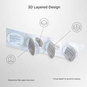 Custom-made glossy UV-resistant self-adhesive, <b>waterproof</b> and oil-resistant double-layer vinyl <b>labels</b> for cosmetics and clothing - Product Image 2