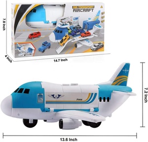 Ensemble de jeu d'<span class=keywords><strong>avion</strong></span> de transport de fret avec modèle de dessin animé d'<span class=keywords><strong>avion</strong></span> à friction, jouet de voiture pour enfants - Product Image 4
