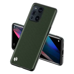 고품질 비즈니스 미끄럼 방지 탄소 섬유 핸드폰 커버 OPPO Find X3 Pro Celulares 휴대 전화 Coque Funda 가방 케이스