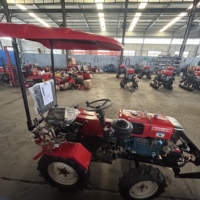 Mini Cultivador Agrícola Diésel de 18 HP, Alta Productividad y Multifuncional para la Agricultura con Toldo Parasol Opcional