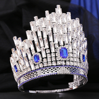 Großhandel Bestseller Top-Qualität Barock Big Crystal Voll krone Miss Universe Replicas Diamond Tiara Pageant Hochzeits krone