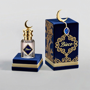 ขวดน้ำหอมเปล่าคุณภาพหรูหรา ขนาด 50 มล. ปรับแต่งได้ <span class=keywords><strong>ฟรี</strong></span>โลโก้ <span class=keywords><strong>กล่อง</strong></span>กระดาษสไตล์อาหรับสุดสร้างสรรค์ บรรจุภัณฑ์<span class=keywords><strong>กล่อง</strong></span>ของขวัญลายนูน - Product Image 3